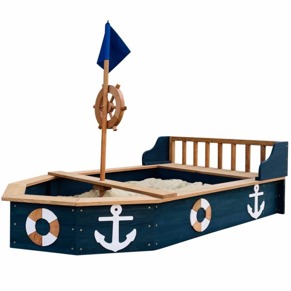 AXI-Wooden-Sandbox-Doris-Pirate-Ship-with-Storage-Cover-153-cm AXI Wooden Sandbox Doris Pirate Ship with Storage + Cover 153 cm