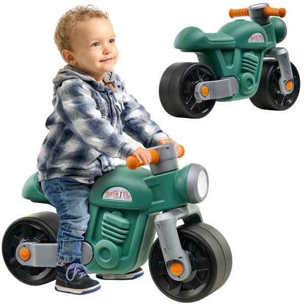 FALK Ride-on Motorbike Moto Premier Vintage Green for 1-3 Years