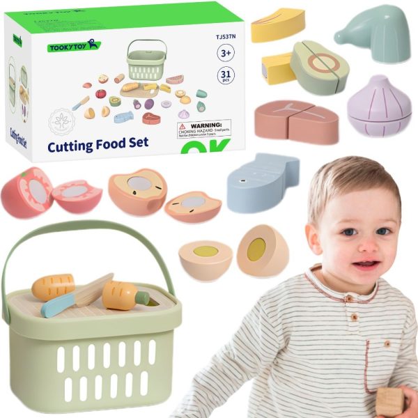 TOOKY-TOY-Wooden-Food-Vegetables-Fruit-Set TOOKY TOY Wooden Food Vegetables Fruit Set