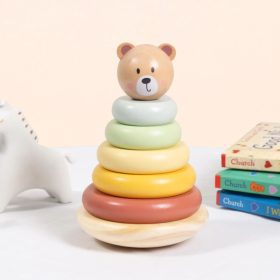 TOOKY-TOY-Wooden-Sensory-Puzzle-Pyramid-Teddy-Bear-Sensory-Colorful-Stacker-1