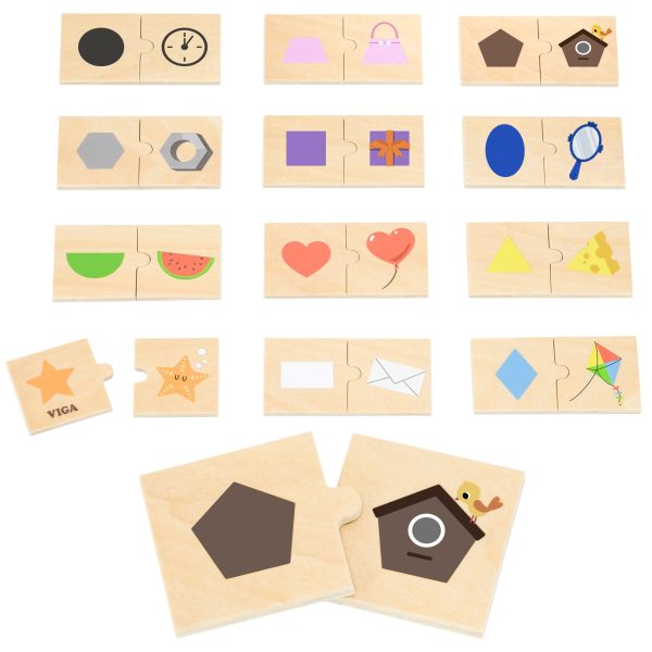 VIGA Shape and Object Connecting Puzzle Set