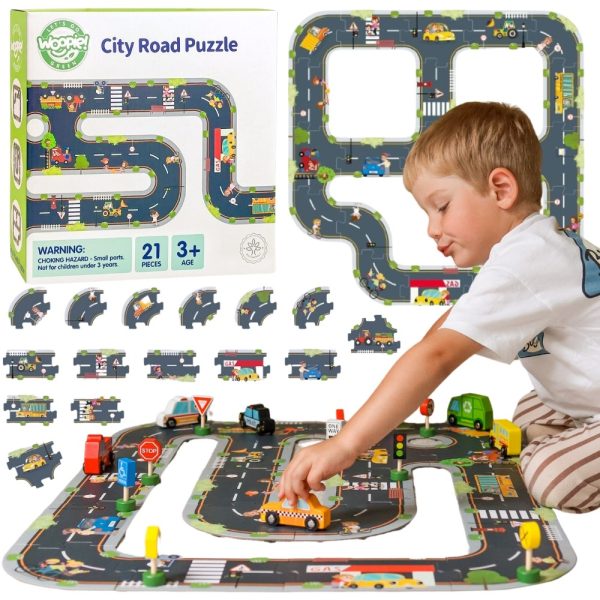 WOOPIE-GREEN-Road-Puzzle-for-Children-Highway-Model-21-pieces-FSC-Certified WOOPIE GREEN Road Puzzle for Children Highway Model 21 pieces FSC Certified