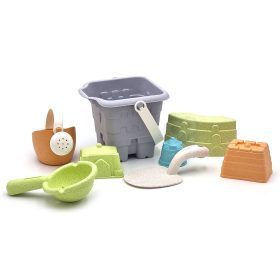 WOOPIE-GREEN-Sand-Bucket-Tower-Set-8-pieces-BIODEGRADABLE-ORGANIC-MATERIAL-2