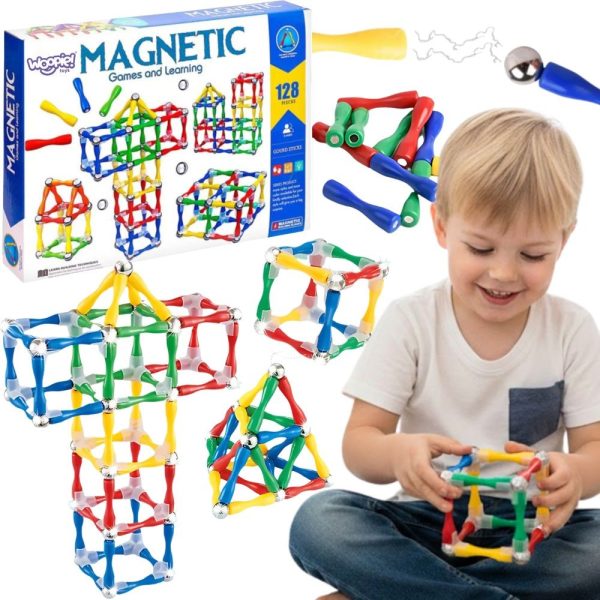 WOOPIE-Magnetic-Construction-Blocks-3D-128-pcs-XXL WOOPIE Magnetic Construction Blocks 3D 128 pcs XXL