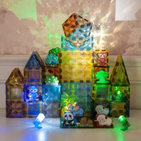 WOOPIE-Magnetic-Construction-Blocks-Glowing-3D-Animal-World-124pcs-1