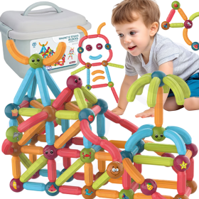 WOOPIE Magnetic Educational Building Blocks 128 pcs.