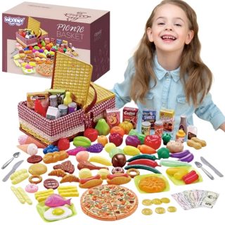 WOOPIE Picnic Basket Fruit Vegetables Fast Food Set XXL 103 pcs.