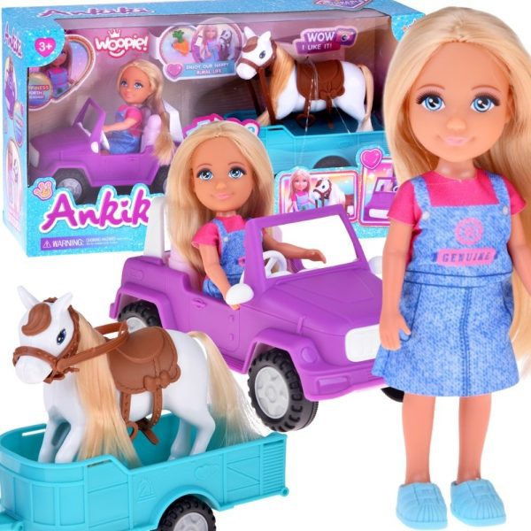 WOOPIE-ROYAL-Niki-Doll-Set-with-Horse-Car-and-Trailer WOOPIE ROYAL Niki Doll Set with Horse