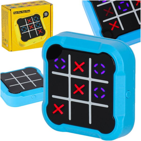 Apskritimas kryžius kryžius elektroninis galvosūkių žaidimas tic tac toe nešiojamoji konsolė mėlynaŽaislai/Elektroniniai žaislai Apskritimas kryžius kryžius elektroninis galvosūkių žaidimas tic tac toe nešiojamoji konsolė mėlyna