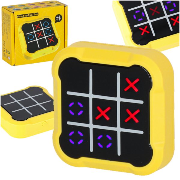 Kryžių ratas elektroninis galvosūkių žaidimas tic tac toe konsolė nešiojamas geltonasŽaislai / elektroniniai žaislai Kryžių ratas elektroninis galvosūkių žaidimas tic tac toe konsolė nešiojamas geltonas
