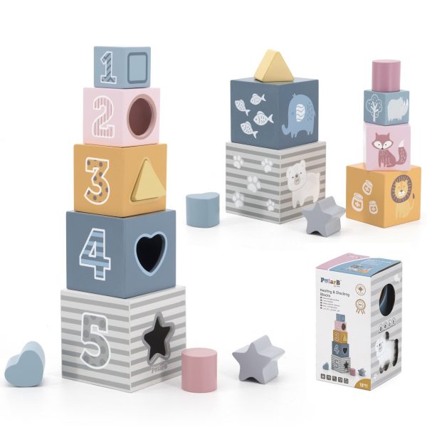 VIGA-PolarB-Pyramid-Educational-Puzzle-Cube-Sorter-Blocks VIGA PolarB Pyramid Educational Puzzle Cube Sorter Blocks