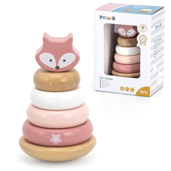 VIGA-PolarB-Wooden-Educational-Pyramid-Fox VIGA PolarB Wooden Educational Pyramid - Fox