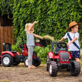 FALK-Valtra-S4-Burgundy-Pedal-Tractor-with-Trailer-3-7-years-3