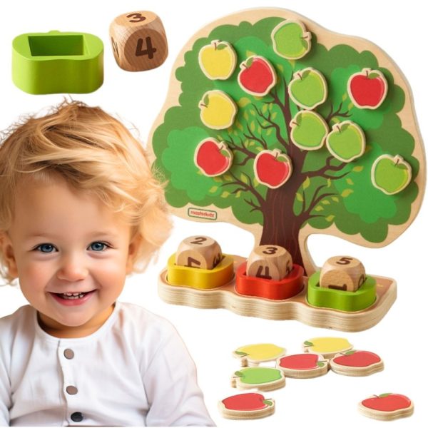 MASTERKIDZ-Wooden-Apple-Tree-Learning-to-Count MASTERKIDZ Wooden Apple Tree - Learning to Count