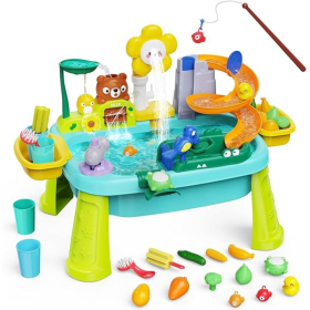 WOOPIE-4-in-1-Water-Table-Fishing-Game-Sink-Water-Slide-Flower WOOPIE 4-in-1 Water Table