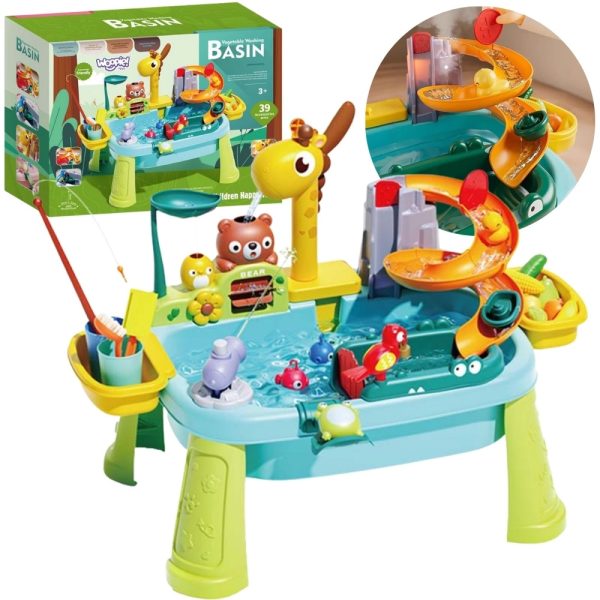 WOOPIE-4-in-1-Water-Table-Fishing-Game-Sink-Water-Slide-Giraffe WOOPIE 4-in-1 Water Table