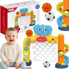 WOOPIE Interactive Sports Center 2 in 1: Goal and Basket with Elephant