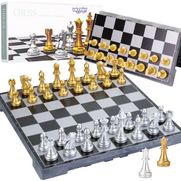 WOOPIE-Portable-Magnetic-Chess-Set-Gold-Silver WOOPIE Portable Magnetic Chess Set Gold Silver