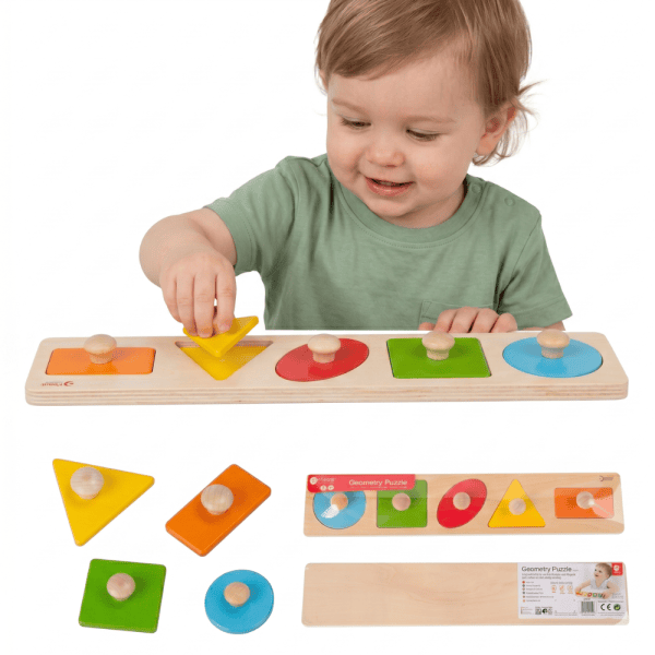 CLASSIC-WORLD-Wooden-Geometric-Puzzle-MONTESSORI-Shape-Sorter-Learning-Colors-6-pcs CLASSIC WORLD Wooden Geometric Puzzle MONTESSORI Shape Sorter Learning Colors 6 pcs.