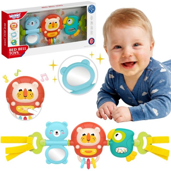 WOOPIE-BABY-Stroller-Pendant-Crib-Sensory-Playing-Rattle-Mirror-6m WOOPIE BABY Stroller Pendant Crib Sensory Playing Rattle Mirror 6m+