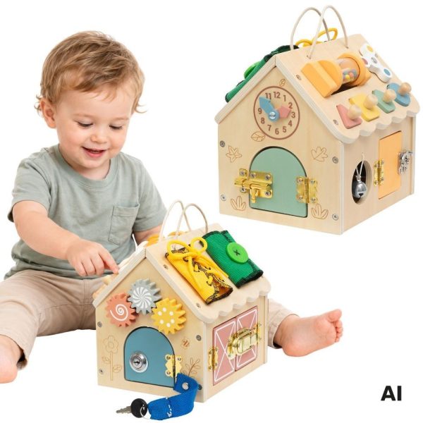 TOOKY-TOY-Wooden-Manipulation-House TOOKY TOY Wooden Manipulation House