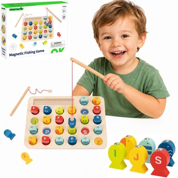 Tooky-Toy-Wooden-Game-Fishing-Learning-Letters-29-pcs Tooky Toy Wooden Game Fishing Learning Letters 29 pcs.