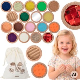VIGA Sensory Touch Memory Blocks 36 pcs 18 Textures For Children 3+