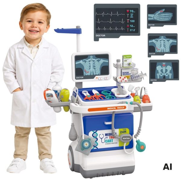 WOOPIE-Interactive-Little-Doctors-Trolley-Medical-Set-X-ray-115cm WOOPIE Interactive Little Doctor's Trolley Medical Set X-ray 115cm