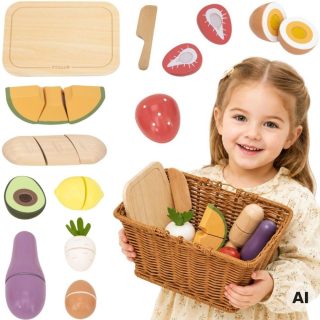 VIGA PolarB Wooden Food Chopping Fruit Vegetable Kitchen Basket