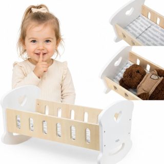 VIGA Wooden Doll Cradle Baby Toy
