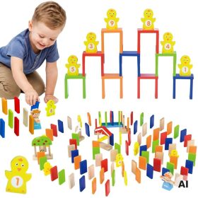 VIGA Wooden Domino Track 122 pcs.