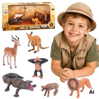 WOOPIE Safari Wild Animal Figures Set 6 pcs.